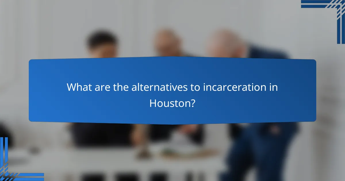 What are the alternatives to incarceration in Houston?