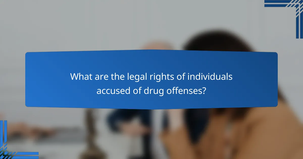 What are the legal rights of individuals accused of drug offenses?